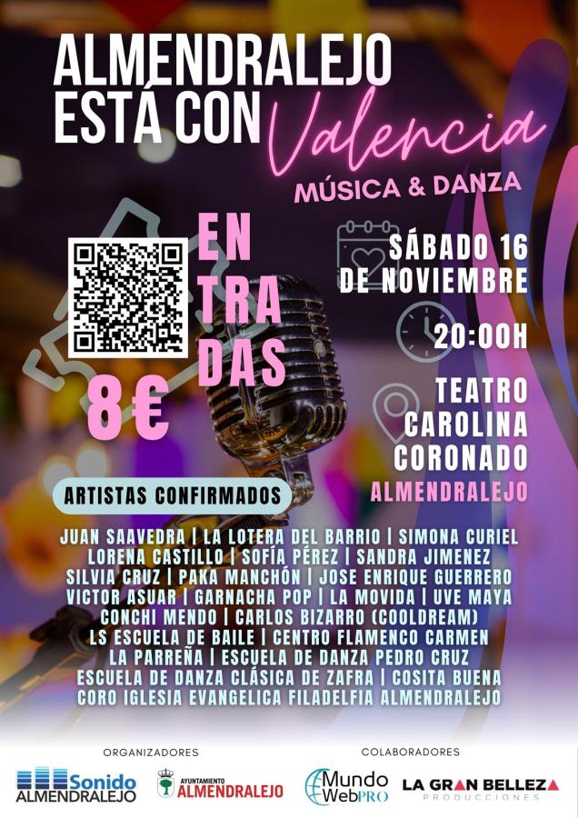 El Teatro Carolina Coronado acoge una gala benéfica para ayudar a los damnificados de Valencia