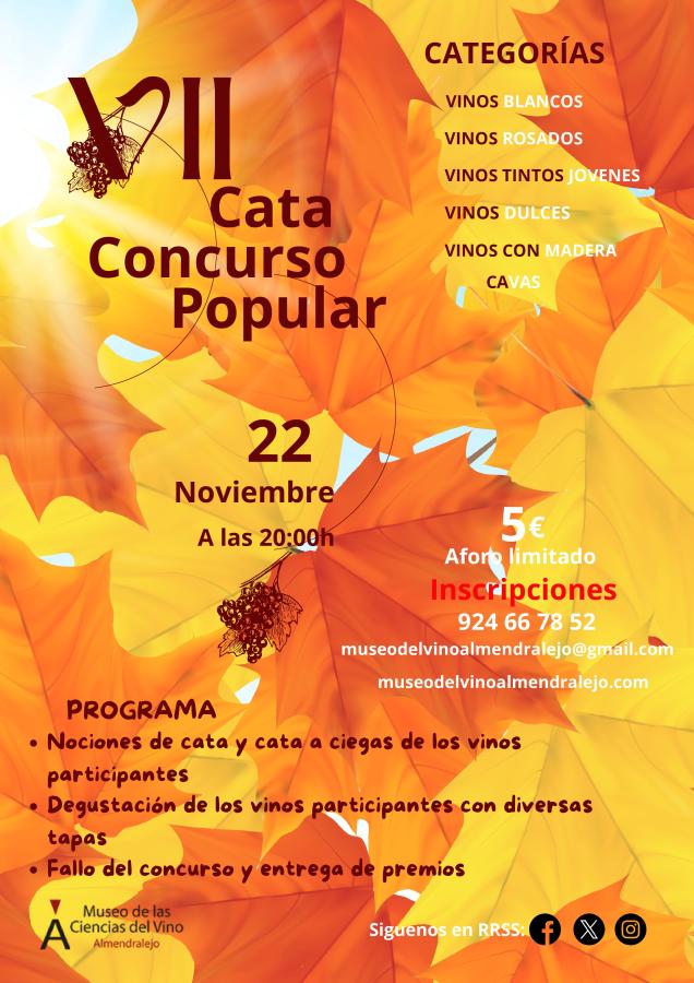 El Museo de las Ciencias del Vino acoge la cata popular el viernes 22 de noviembre